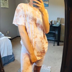 Tie dye matching set (T-shirt and biker shorts)